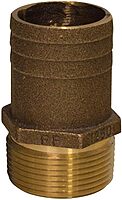 GROCO 1-1/4" NPT x 1-1/2" Bronze Full Flow Pipe to Hose Straight Fitting