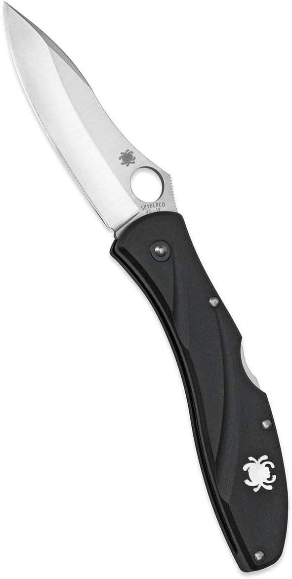 Spyderco CENTOFANTE 3 Prestige Folding Utility Pocket Knife with 3.14" VG-10 Stainless Steel Hollow Ground Blade