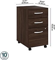 Bush Business Furniture Hybrid 3 Drawer Mobile File Cabinet