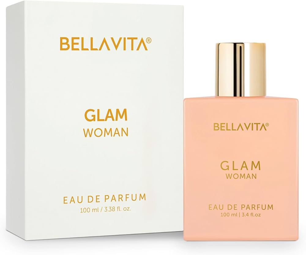 Bella Vita Luxury GLAM Woman Eau De Parfum With African Orange, Jasmine & Patchouli Premium, Long Lasting Floral & Woody Fragrance Liquid EDP For Women, 100ml