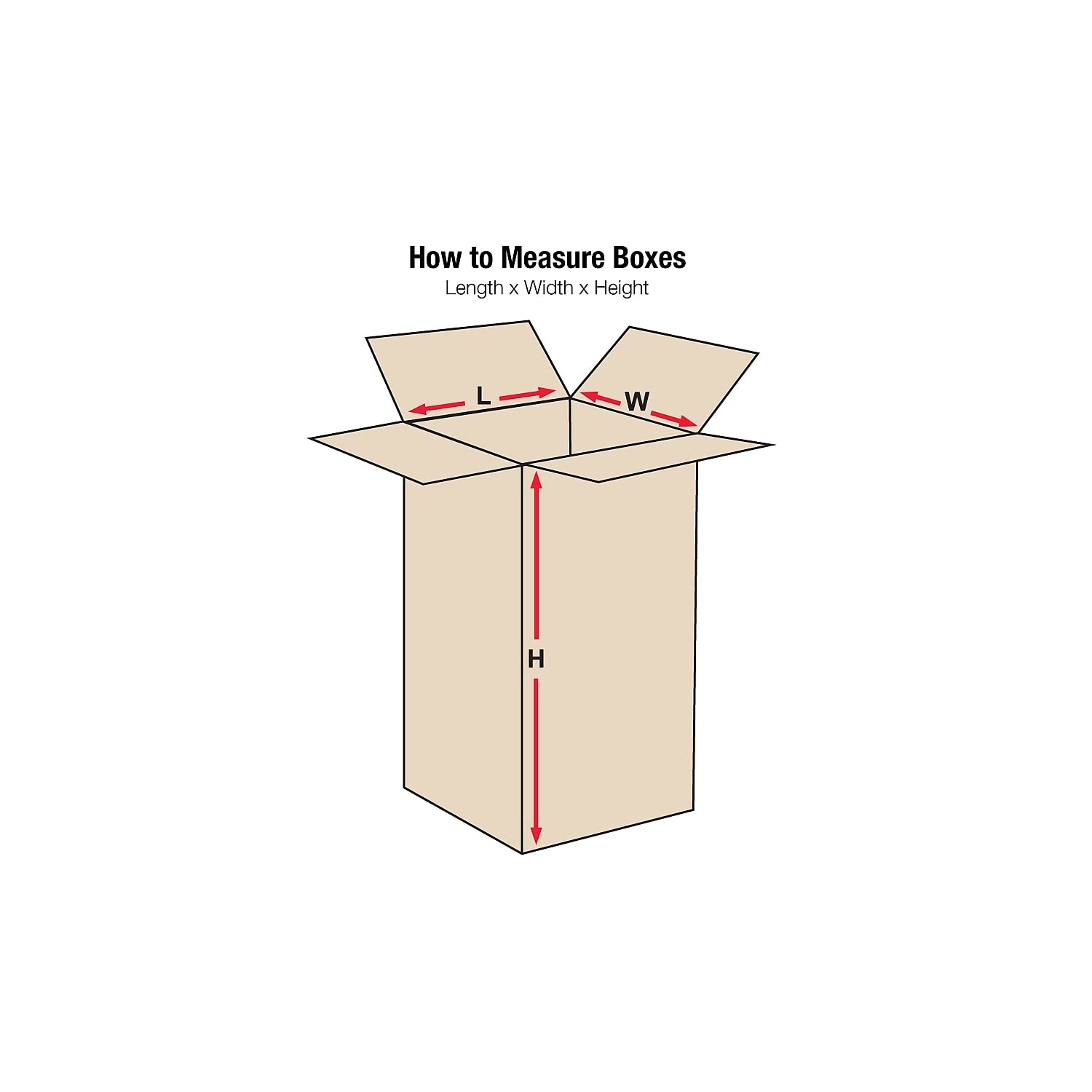 Partners Brand 18 x 18 x 48 in Tall Corrugated Box