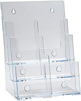 AZAR DISPLAYS Clear Slanted Countertop Display Holders