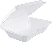 Dart Foam Hinged Food Containers, 9 5/16inH x 6 7/16inW x 2 15/16inD, Pack Of 200 Containers