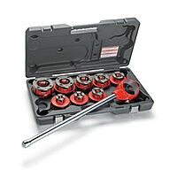 RIDGID, 36505, Exposed Ratchet Threader Set, 1/8 to 2 in,Silver/Red,Small