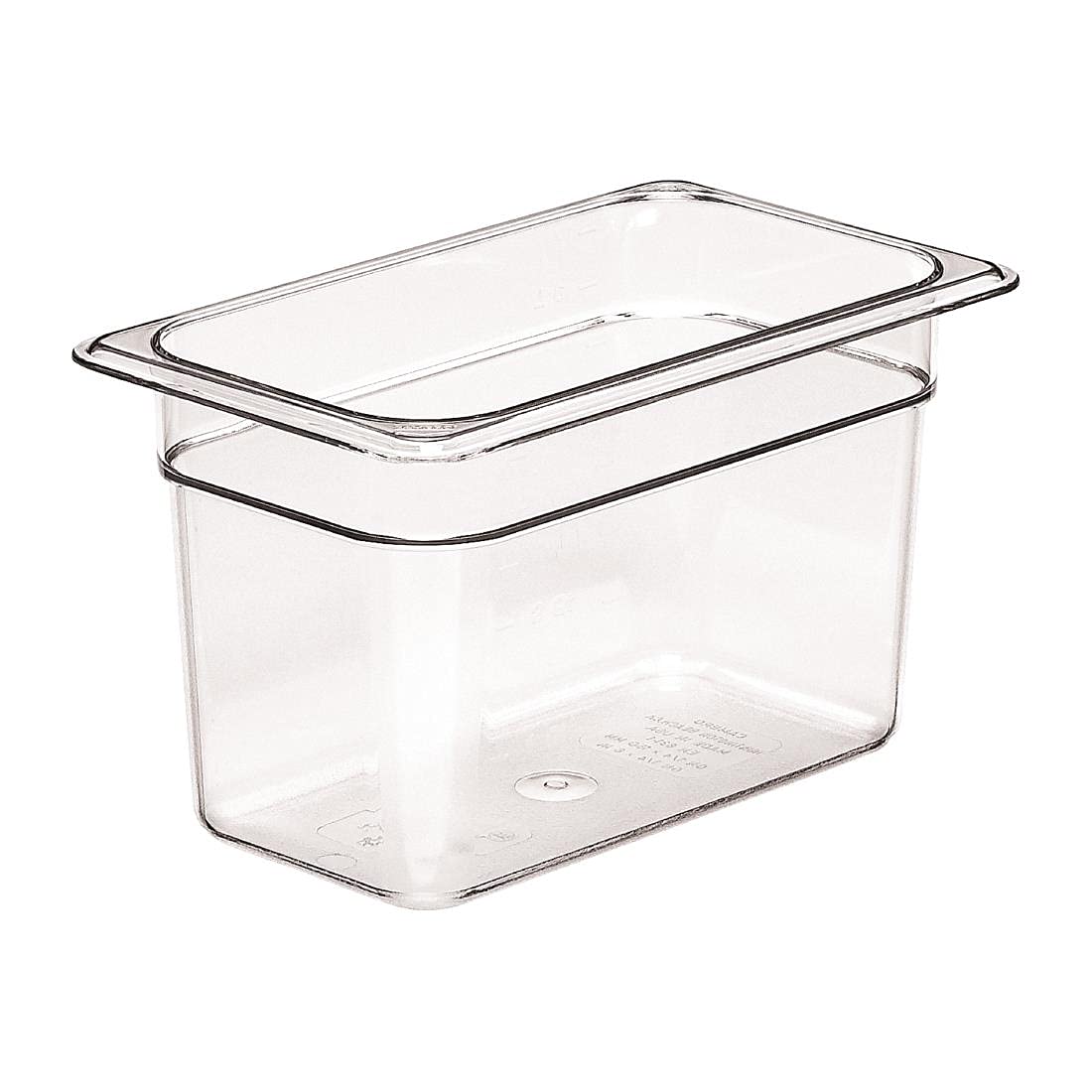 Cambro 46CW 3.9 qt Capacity, 10-7/16" Length x 6-3/8" Width x 6" Depth, Camwear Clear Polycarbonate Fourth Size Food Pan