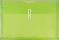 JAM PAPER Plastic Envelopes with Button & String Tie Closure - 12 Pack