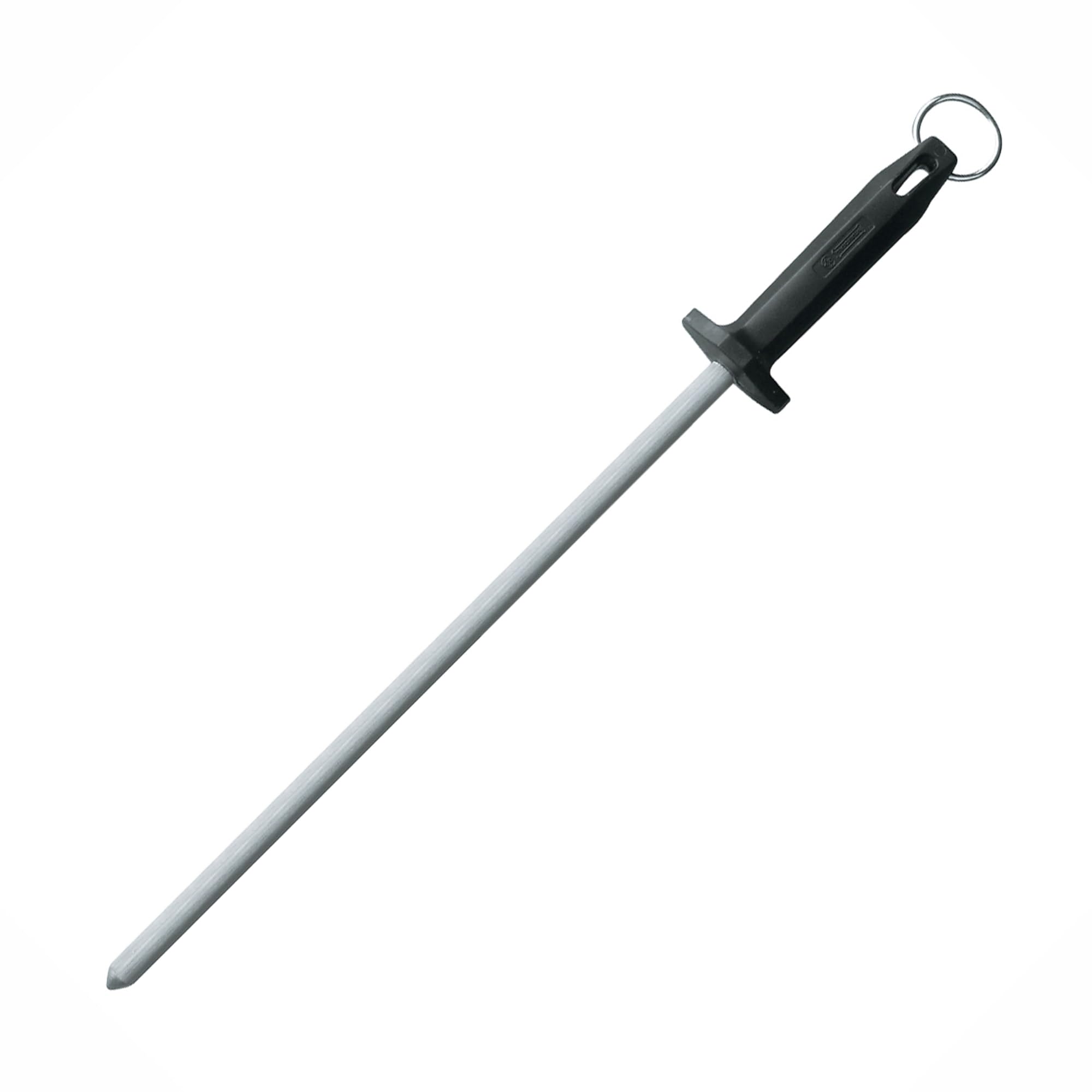 Mundial Round Regular Cut Sharpening Steel w/White Handle - 14"