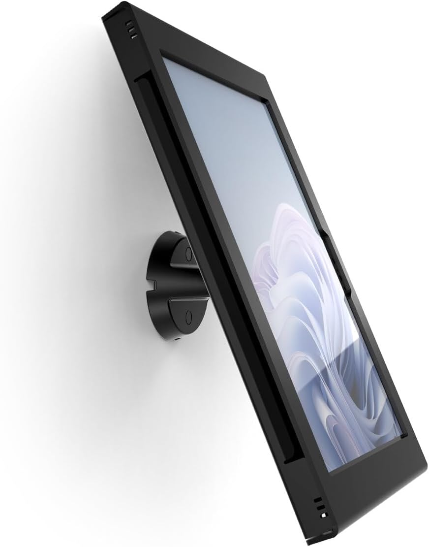 Compulocks Surface Pro 8-11 Apex Enclosure Bow Tilting Wall Mount Black