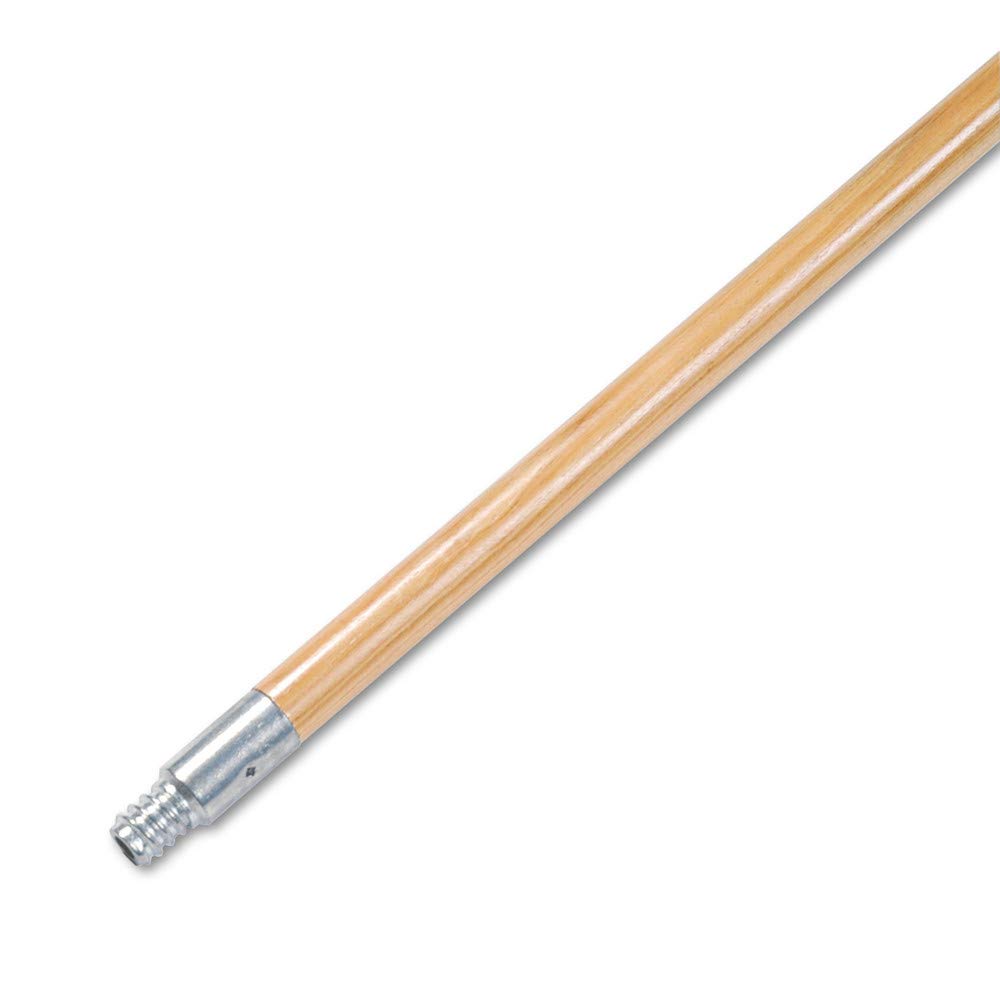 Pro Line Metal-Tip Threaded Hardwood Broom Handle, 15/16in Diameter, 60in Length