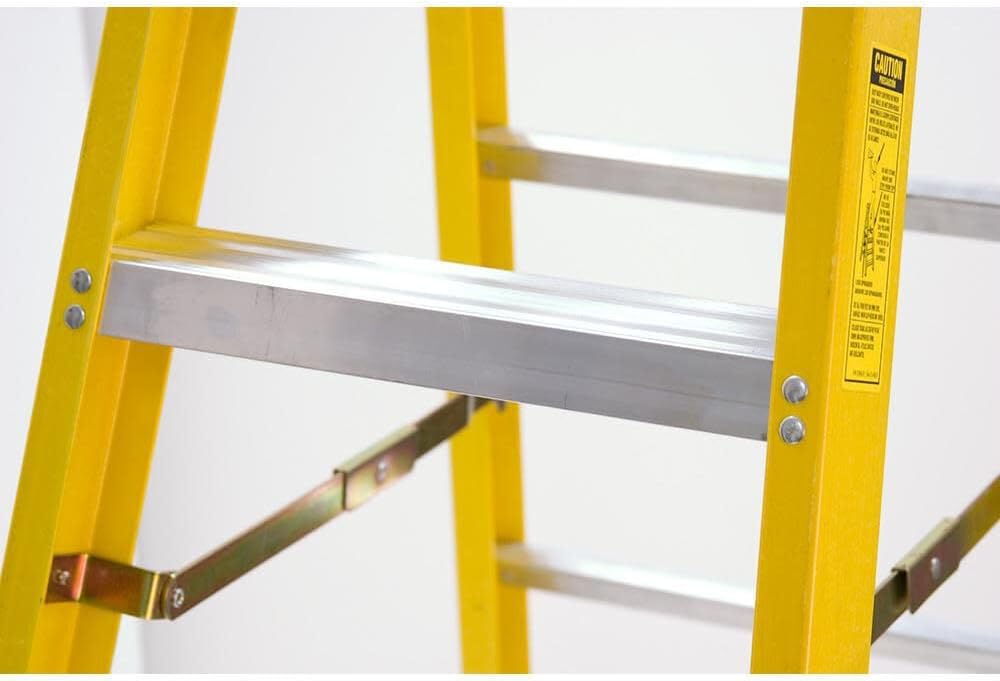 5 Step Fiberglass Foldable Step Ladder: Type IA 300 lb Capacity 6' Height