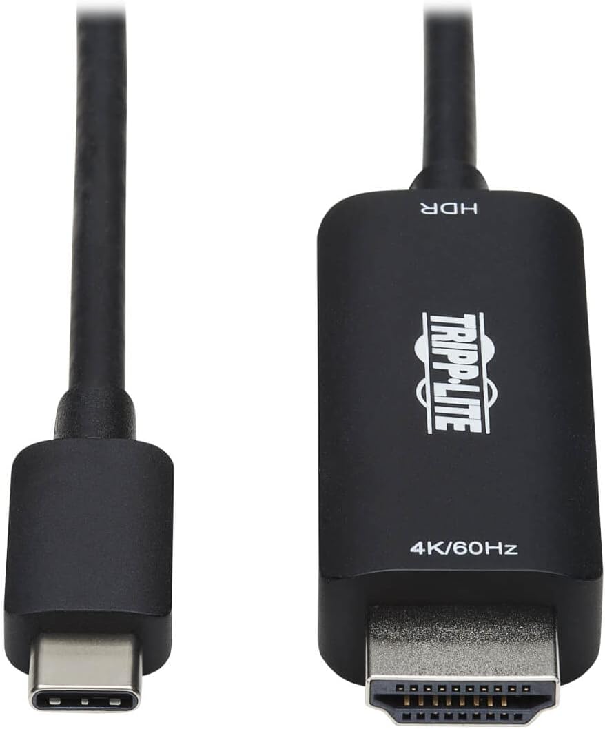 Tripp Lite USB-C to HDMI Adapter Cable, Thunderbolt 3 Compatible Cable Adapter USB C to HDMI, 4K 60 Hz, HDR, HDCP 2.2