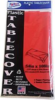 Table Mate Heavy Duty 108-inch W x 54-inch D Solid Table Cover Red 6/Pack (TBL-549-RD)