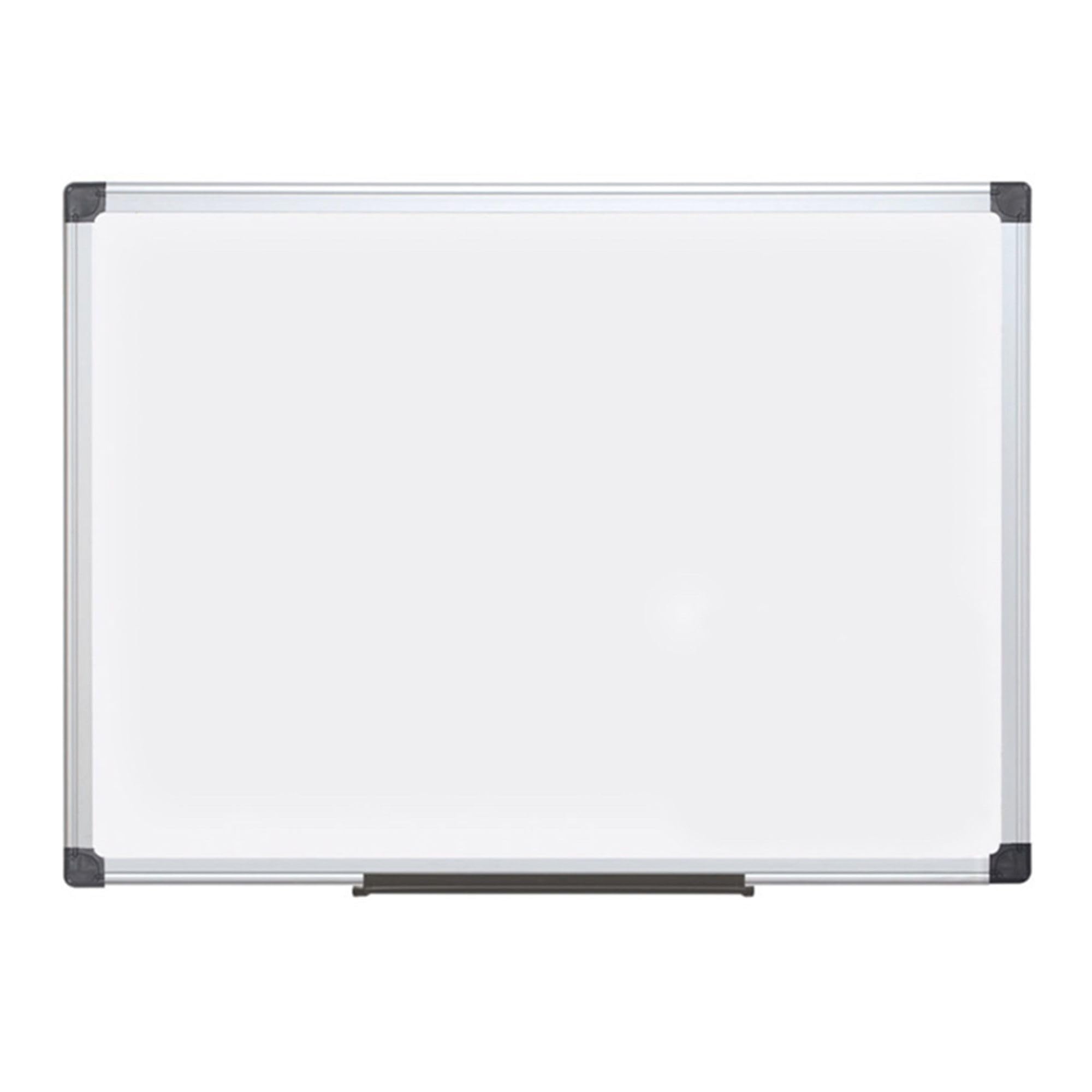 MasterVision Maya Series Magnetic Dry Erase Board, Lacquered Steel Whiteboard, Snap-On Marker Tray, Wall Mounting Kit