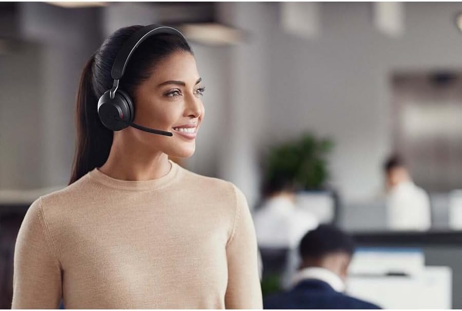 Jabra Evolve2 65 - USB-A MS Teams Stereo with Charging Stand - Black Wireless Headset/Music Headphones