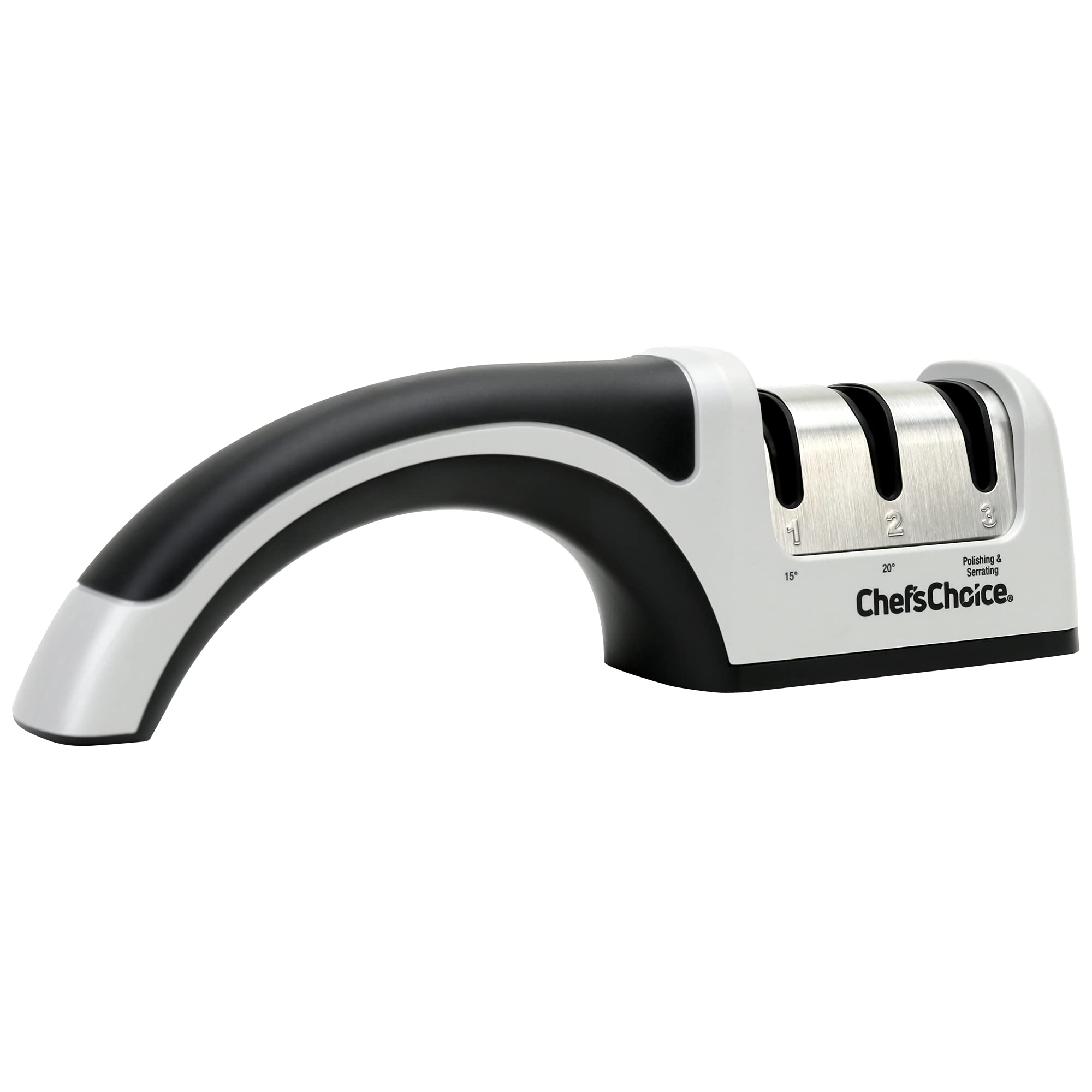 Chef’sChoice Manual Knife Sharpeners for 15- and 20-Degree Straight-Edge and Serrated Knives with Diamond Abrasives Precise