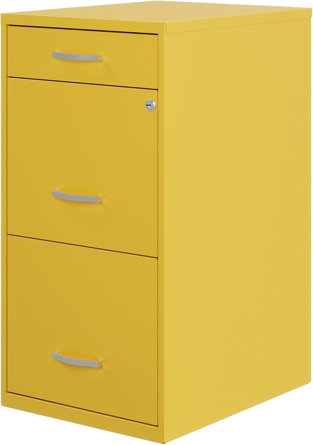 Realspace SOHO Organizer 18inD Vertical 3-Drawer File Cabinet, Gold