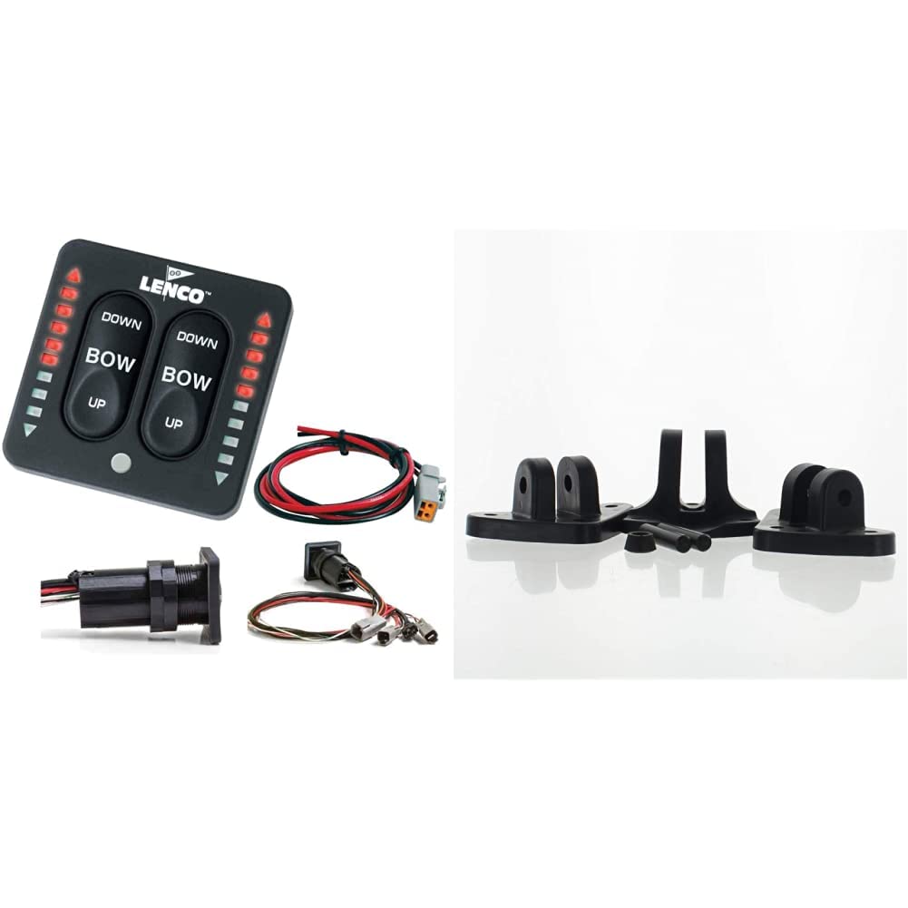 LENCO MARINE LED Indicator Integrated Tactile Switch Kit + Actuator Mounting Bracket Switch Kit + Bracket KIT