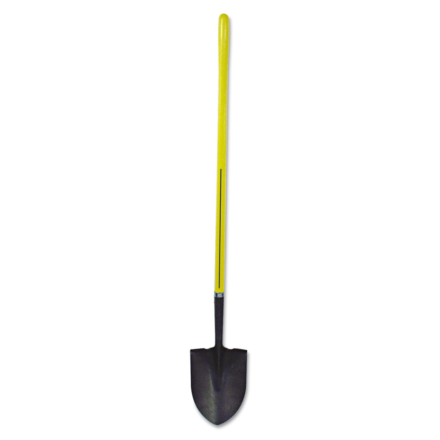 Nupla 72-016 16 gauge Ergo-Power Round Point Shovel with Hollow Back and 48" Fiberglass Straight Handle