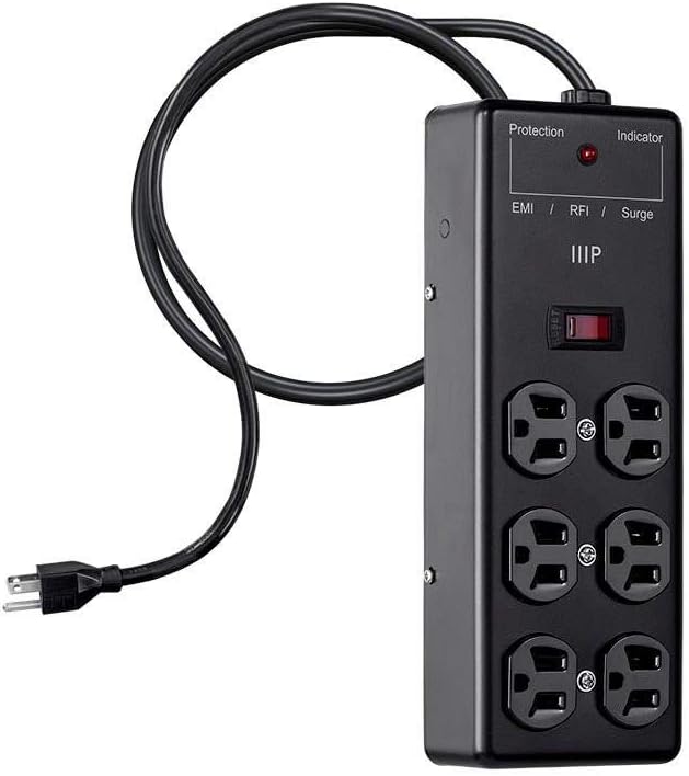Monoprice Heavy Duty Metal Surge Protector Power Strip / Power Box