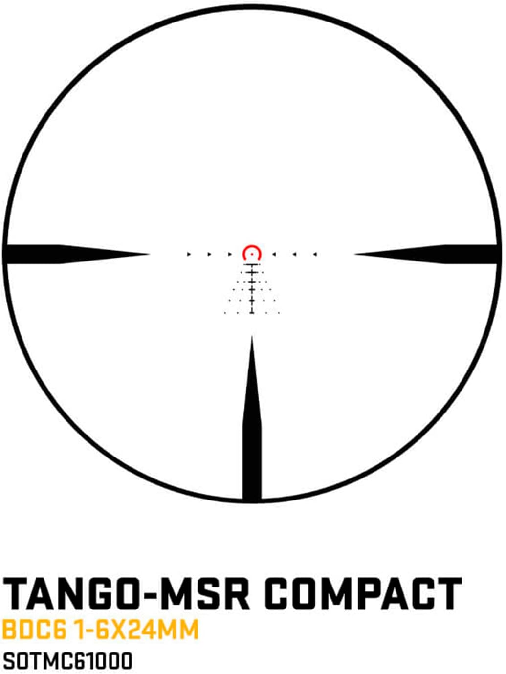 SIG SAUER Tango-MSR Compact LPVO 1-6x24 30mm Tube Second Focal Plane/SFP/F2 Shockproof Waterproof Tactical Riflescope