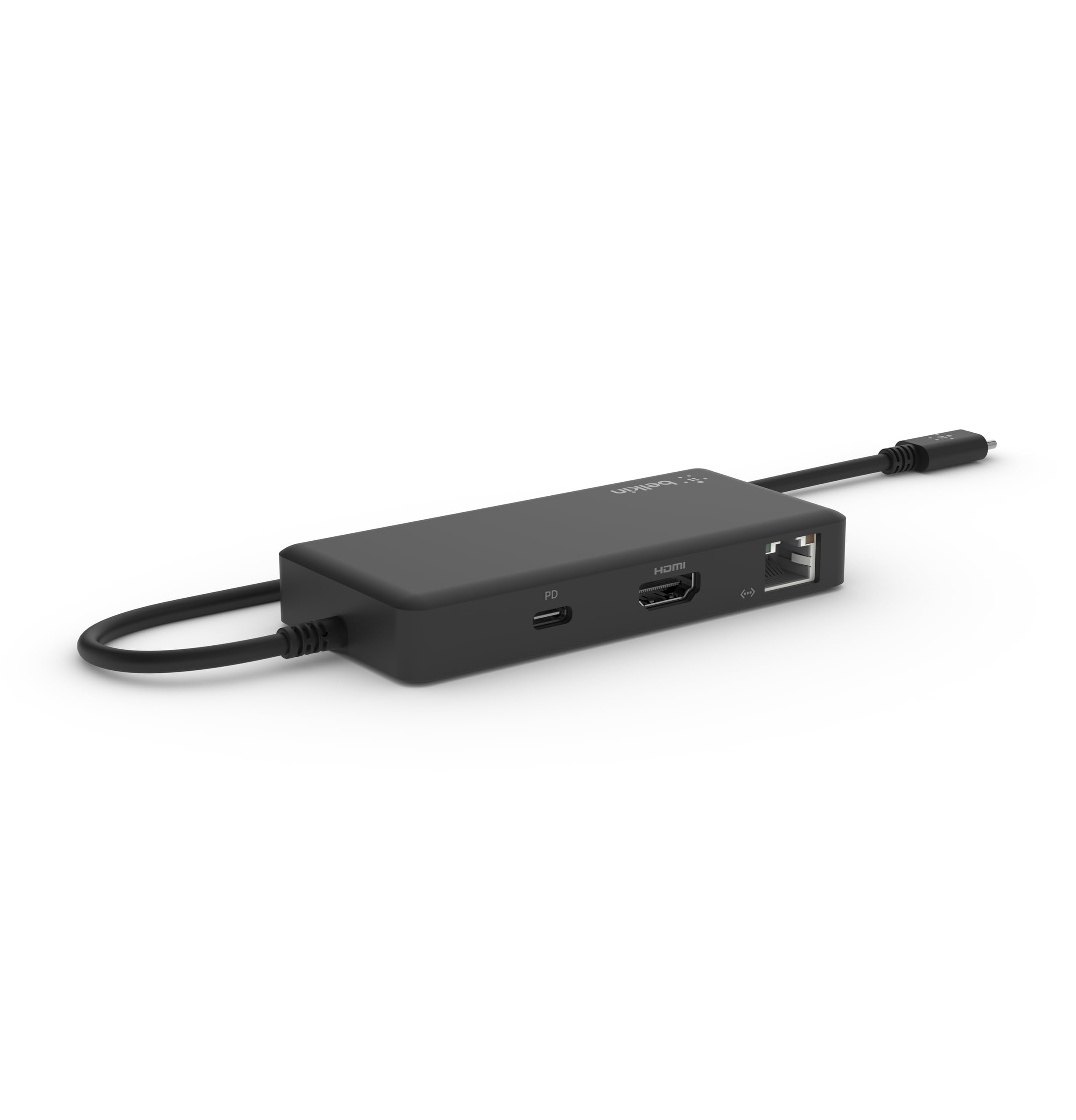 Belkin 5-in-1 Powered USB-C & USB Hub, USB-C Docking Station w/ 2 USB-A Ports, 1 USB-C Port, Ethernet, & 4K HDMI Port