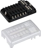 Sea-Dog Blade Style LED Indicator Fuse Block w/Negative Bus Bar - 12 Circuit