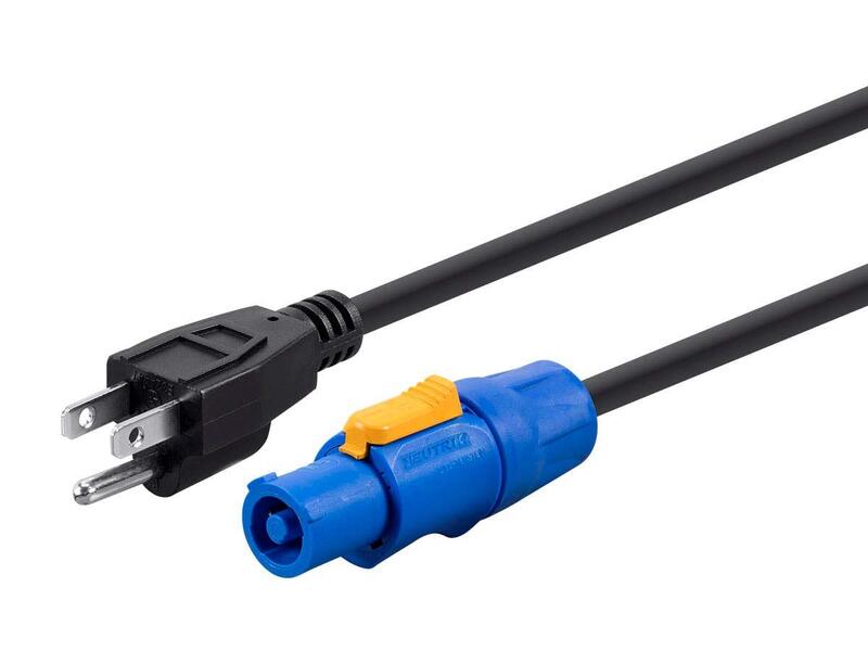 Monoprice Stage Right powerCON Cable NEMA 5-15P to Neutrik NAC3FCA 16 AWG