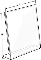Azar Displays Acrylic L-Shaped Sign Holders, Clear - Pack of 10