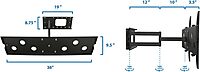 Mount-It! Long Arm TV Wall Mount with 26 Inch Extension, Swing Out Full Motion Design for Corner Installation, Fits 40 50, 55, 60, 65, 70 Inch Flat Screen TVs, 220 Lb Capacity 42 Inch -70 Inch