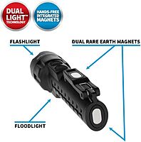 Nightstick NSP-2422 Dual-Light with Dual Magnet, Multi-Purpose Handheld Flashlight