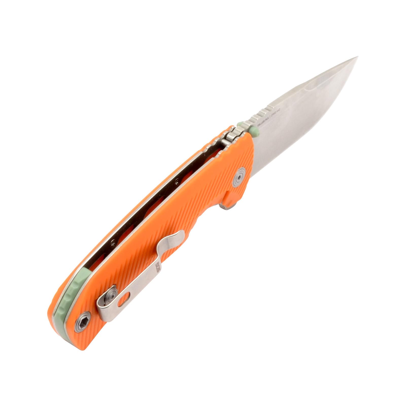 SOG Tellus FLK Full-Sized Frame Lock Folding Knife, GRN Handle, CRYO 440C Stainless Steel Blade, Reversible Pocket Clip