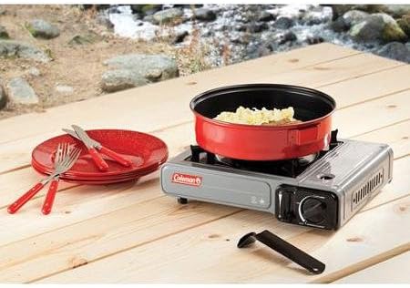 Coleman Table Top 1 Burner Butane Camping Stove - Grey