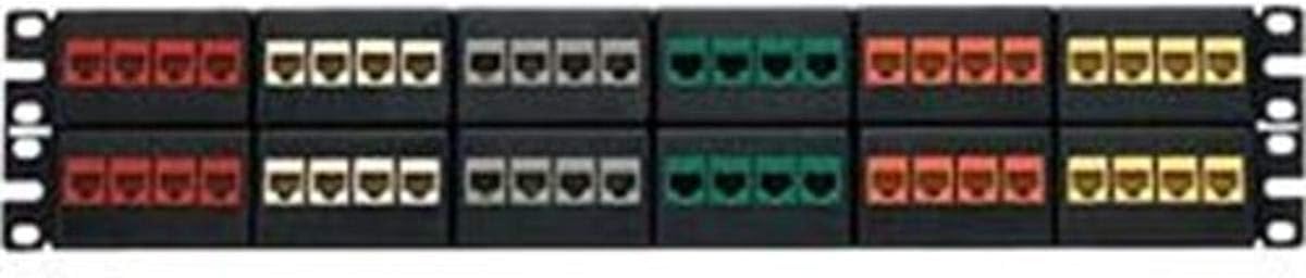 Panduit NKFP48Y Category-6 48-Port Flat Modular Patch Panel, Black