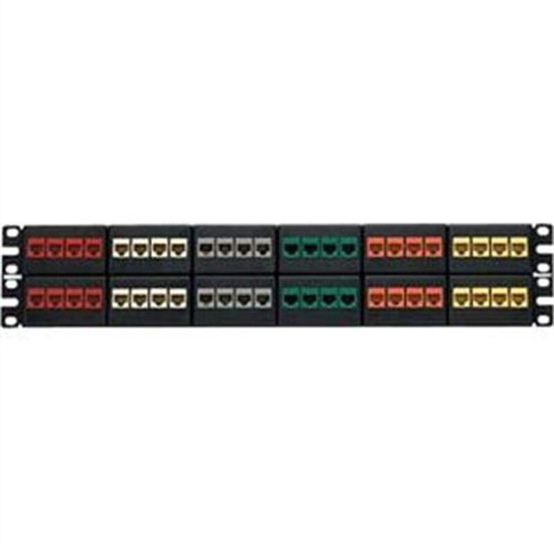 Panduit NKFP48Y Category-6 48-Port Flat Modular Patch Panel, Black