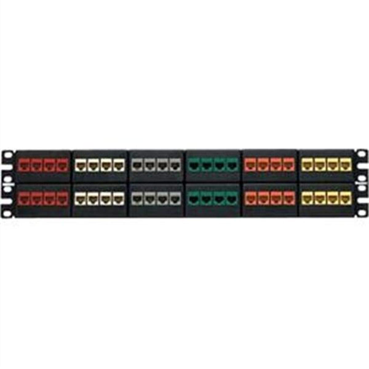 Panduit NKFP48Y Category-6 48-Port Flat Modular Patch Panel, Black