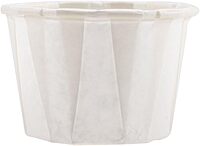 Solo Cup Treated Paper Souffle Portion Cups, 1 Oz, White, 20 Bags of 250 Cups, Case Of 5,000 Cups