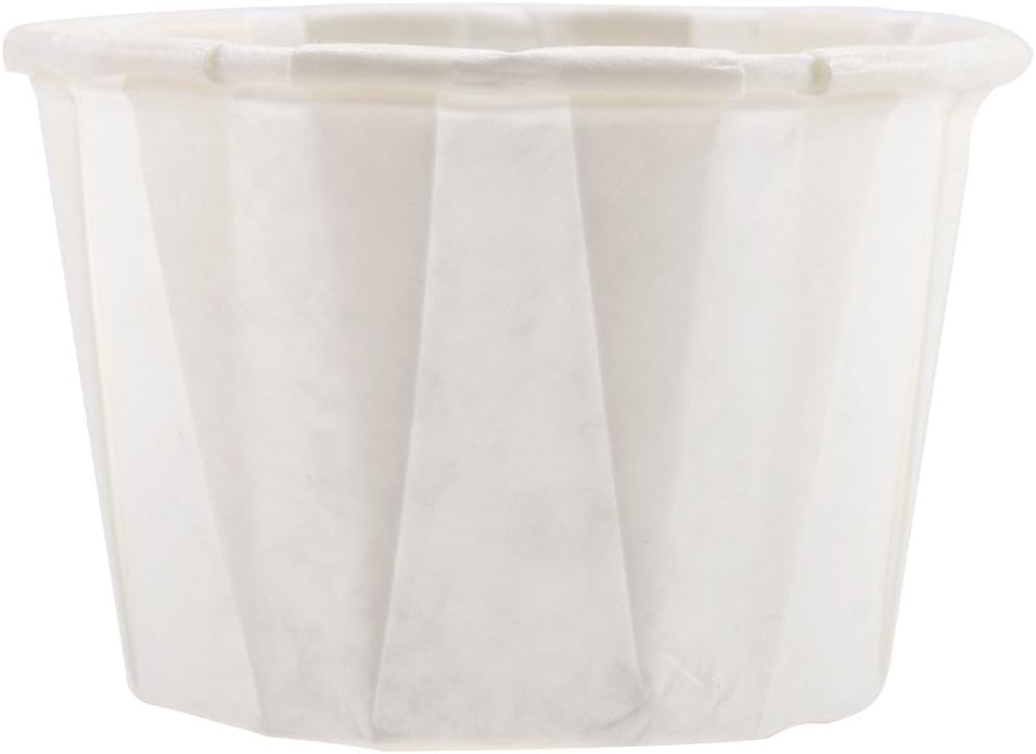 Solo Cup Treated Paper Souffle Portion Cups, 1 Oz, White, 20 Bags of 250 Cups, Case Of 5,000 Cups