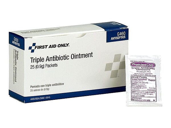First Aid Only G460 Triple Antibiotic Ointment Packets, 25 Count