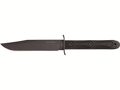 KA-BAR Ek Model 5 Bowie Fixed Blade Knife 6.875" Clip Point 1095 Cro-Van Parkerized Blade Glass Filled Nylon Handle Black