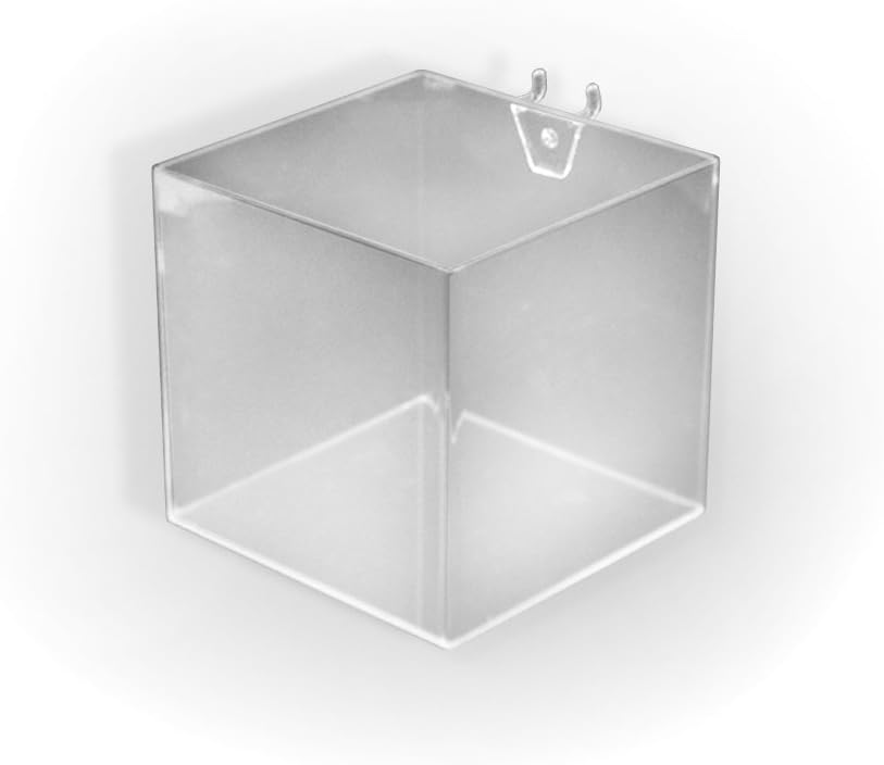 Azar Displays Brochure Holder Cubes, Clear Acrylic Cube Bins, Pack Of 4