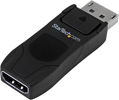StarTech.com DisplayPort to HDMI Adapter - 4K 30Hz Compact DP 1.2 to HDMI 1.4 Video Converter - DP++ to HDMI Monitor/TV - Passive (DP2HD4KADAP)