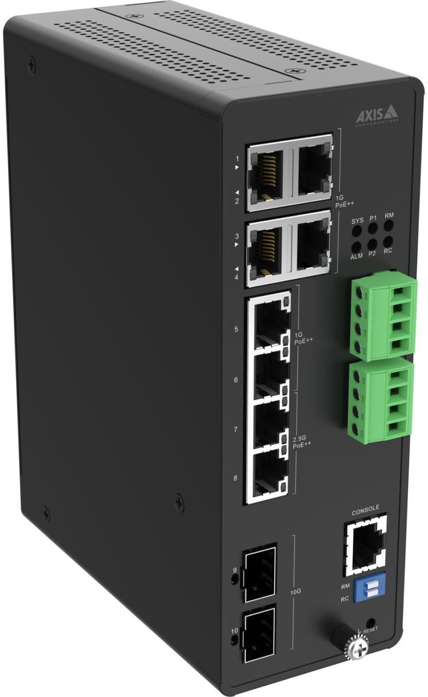 AXIS D8208-R Industrial PoE++ 8-Port Managed Switch