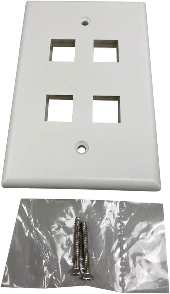 Tripp Lite Safe-IT Single-Gang Keystone Wall Plate, Ivory
