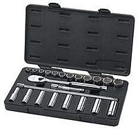 GEARWRENCH 23 Pc. 1/2" Drive 6 Pt. Standard & Deep Mechanics Tool Set, SAE - 80707
