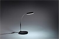 Bostitch Office LED Metal Gooseneck Desk Lamp, Flicker Free, Adjustable Head (VLED1800BK), Black