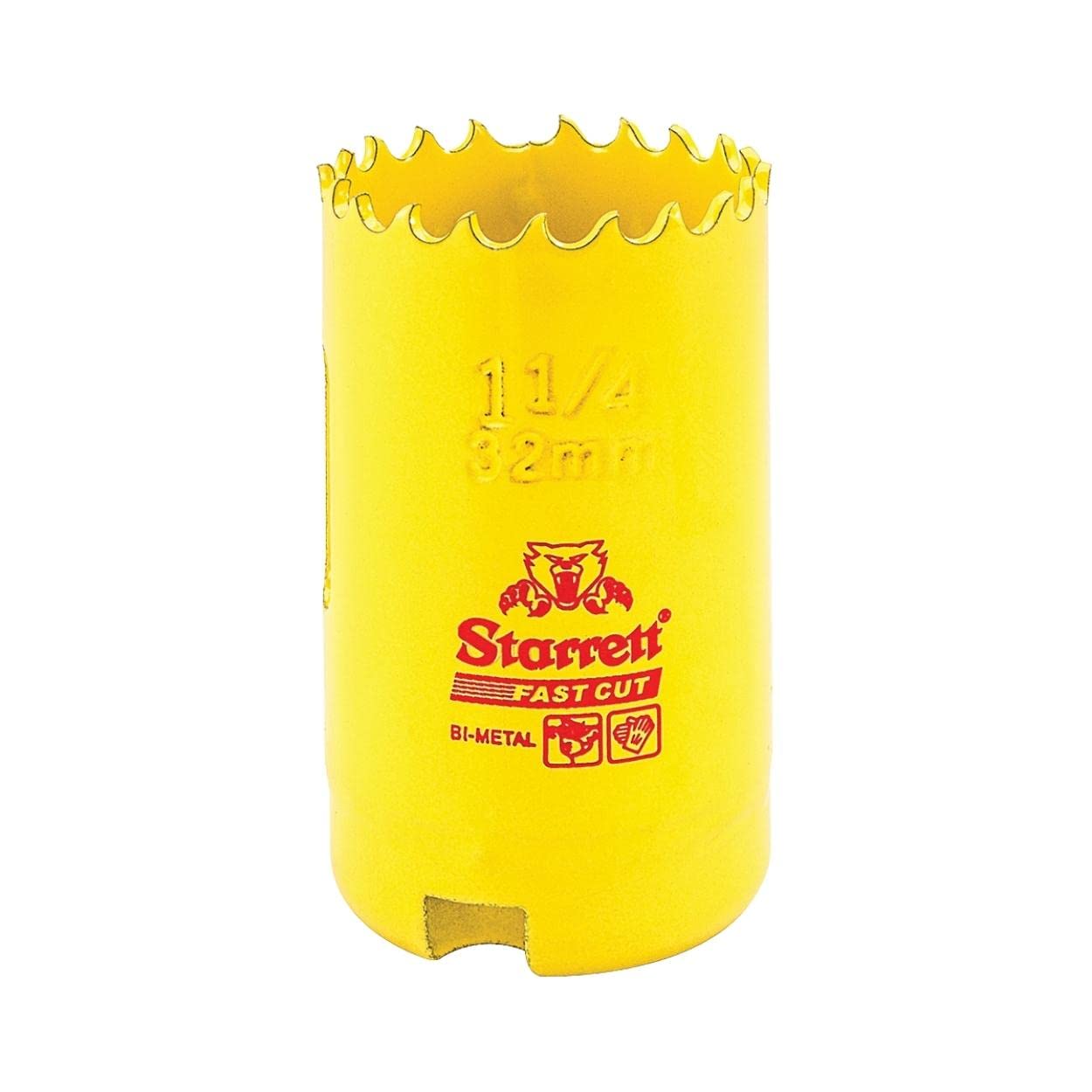 L.S. STARRETT Bi-Metal Fast Cut Straight Pitch Hole Saw with Abrasion Resistant HSS Teeth