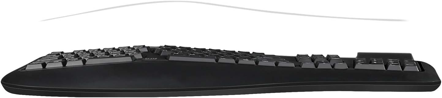 TruForm AKB-150SB-TAA Desktop Ergonomic Smart Card Reader Keyboard (TAA Compliant), Black