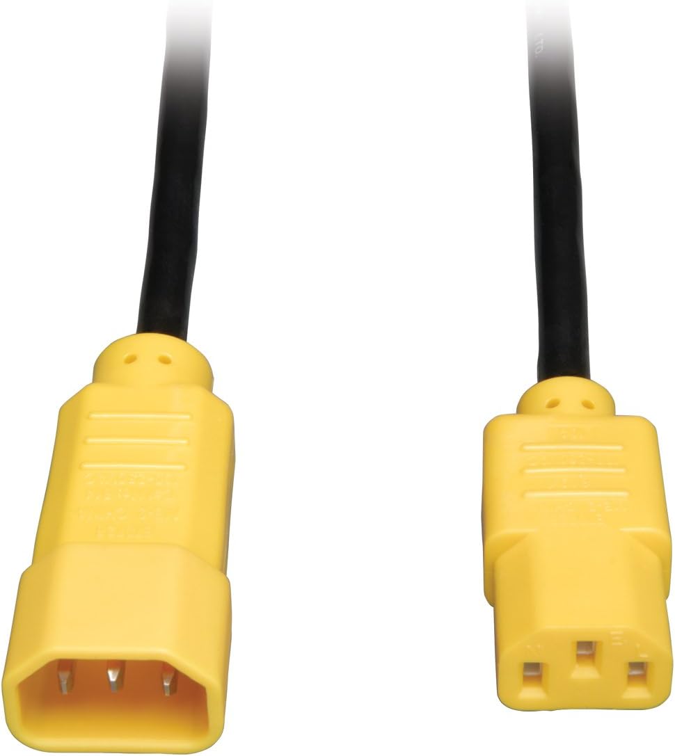 Tripp Lite Standard Computer Power Extension Cord 10A, 18AWG (IEC-320-C14 to IEC-320-C13) 4-ft.