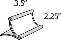 Azar Displays 300884 Curved Metal Frame, 3.5W x 2.25H, Silver