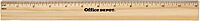 Office Depot Wood Metal-Edge Ruler, 12in., 55224